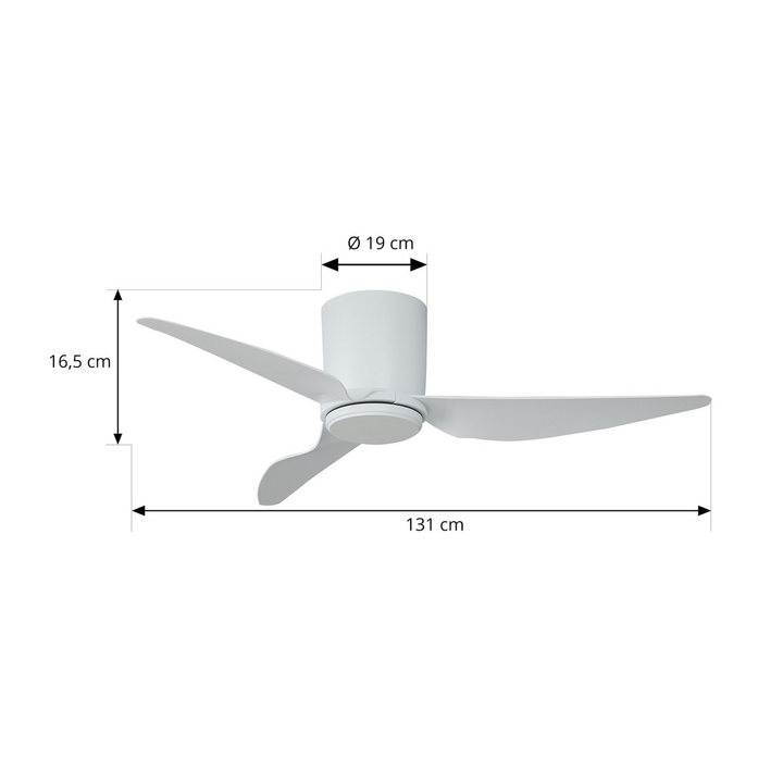 Lindby Deckenventilator Aulo Decken-Ventilator Ventilator weiß DC leise Ø 123 cm