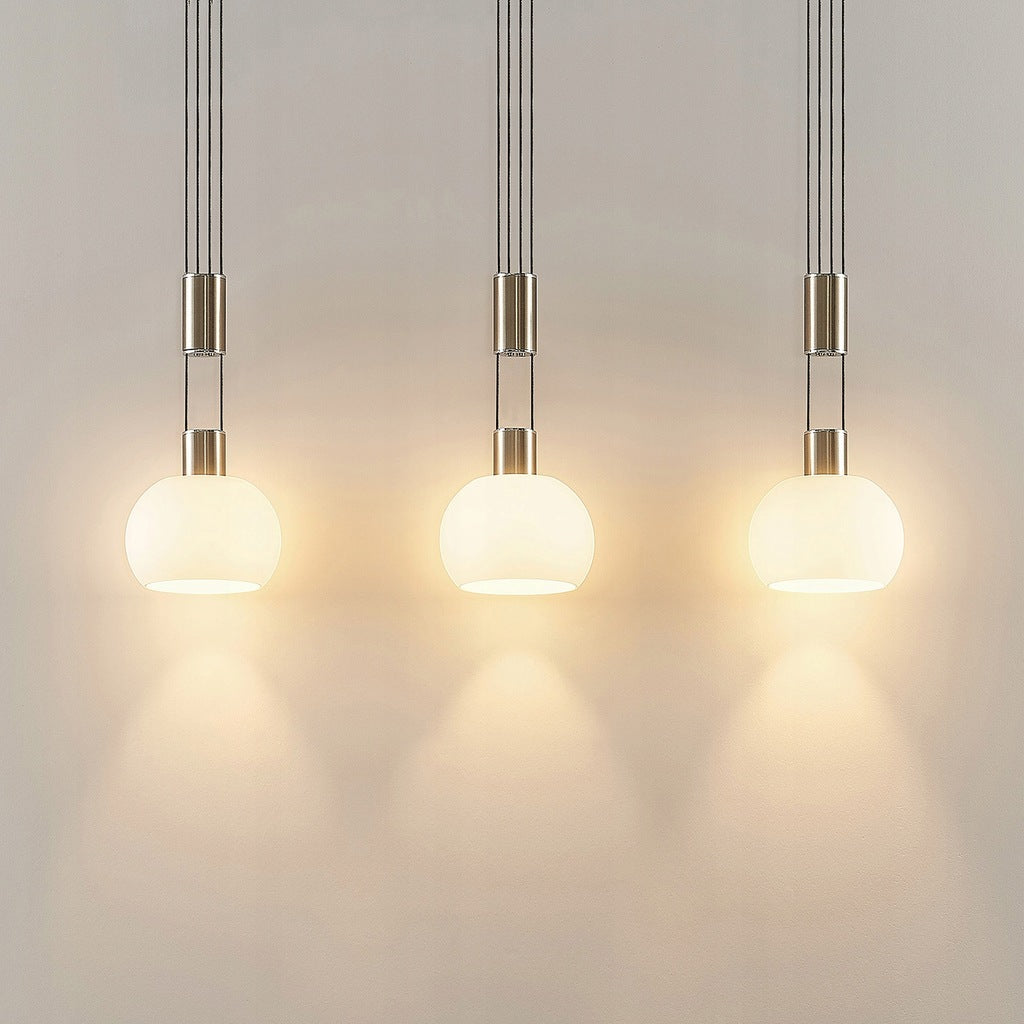 Dreiflammige LED Pendellampe Hängeleuchte Lindby Aurell Glas Nickel Esszimmer Op - 4251096573312