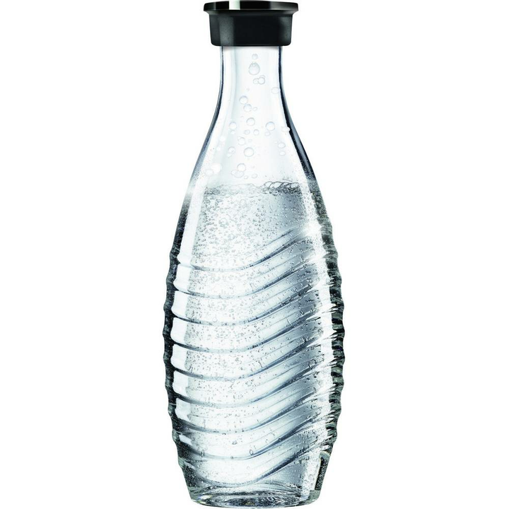 SodaStream Crystal 2 schwarz Wassersprudler 3 Glaskaraffen Zylinder DEFEKTWARE