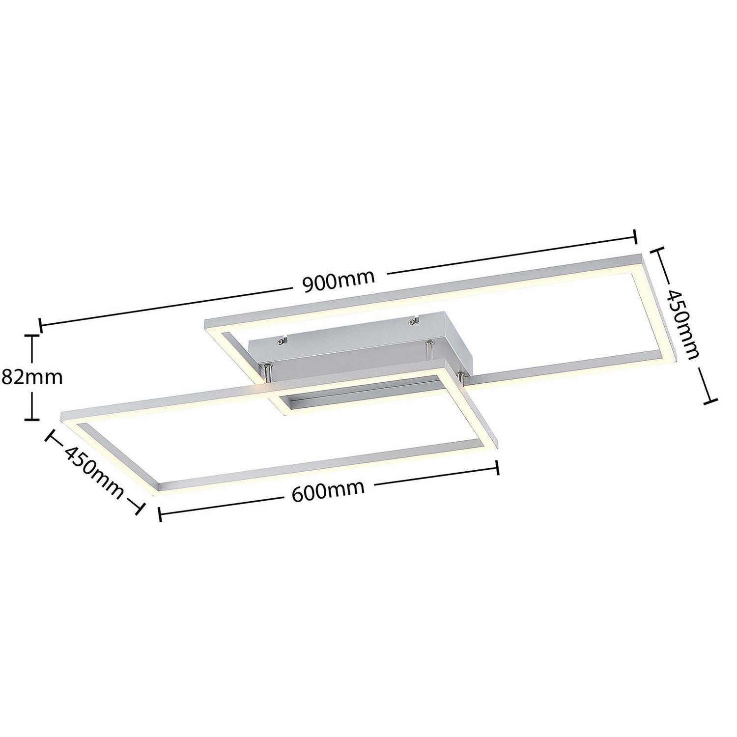 B-Ware Lucande Muir Led Deckenlampe Deckenlampe Lampe Leuchte Rechteckig Cct