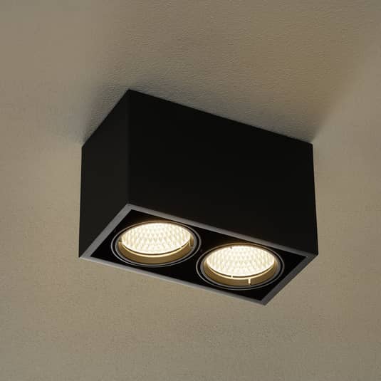 Arcchio Deckenleuchte Lampe LED Cirdan schwarz Aluminium Polycarbonat warmweiß - 4251096570922