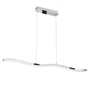 B-Ware Nova Luce Pendelleuchte Hängeleuchte LED CESENA Chrom Warmweiß 105 cm 42 W Lampe