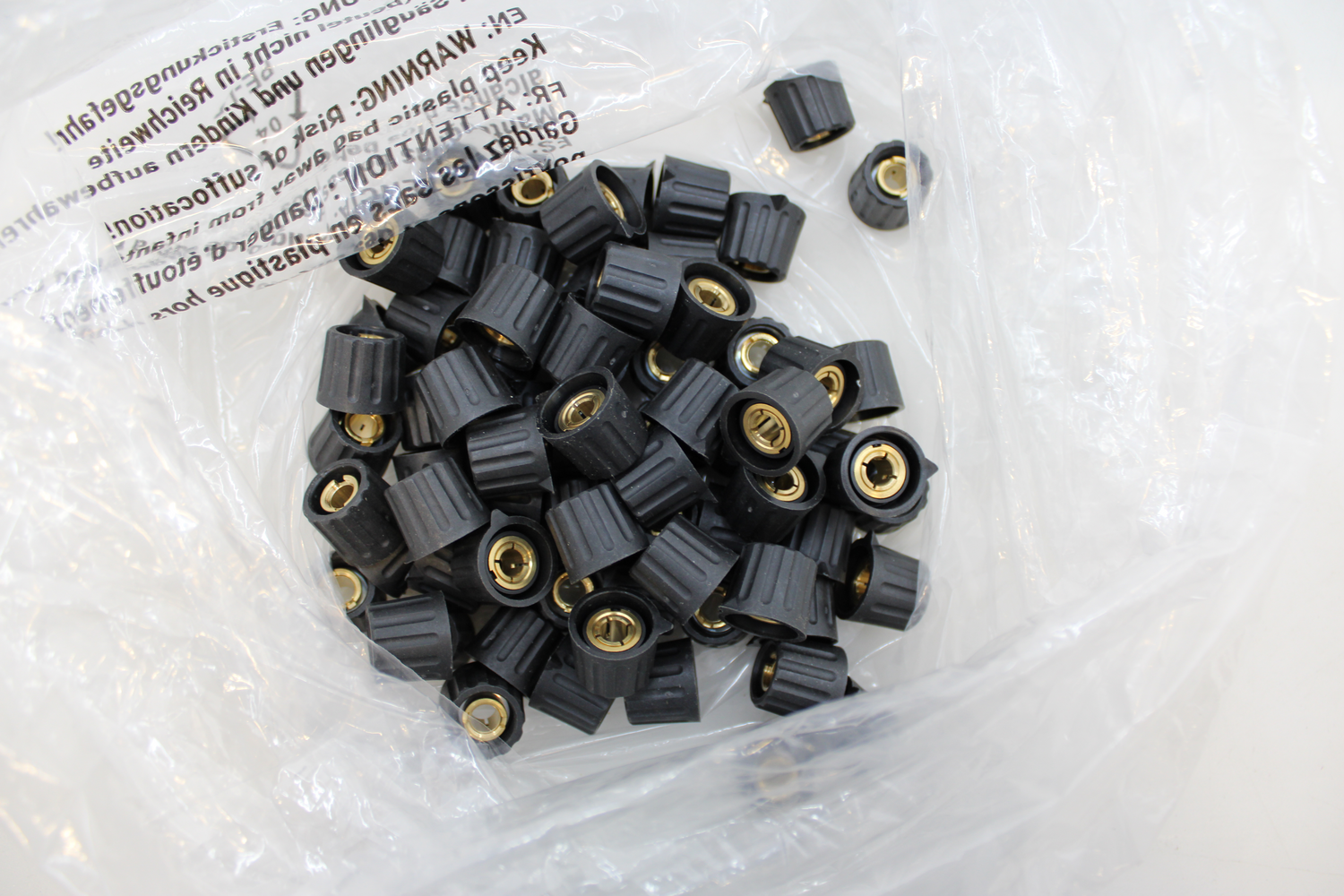 B-Ware Drehknopf für Potentiometer 429912 Schwarz (matt) (Ø x H) 20 mm x 17 mm 72 STÜCK