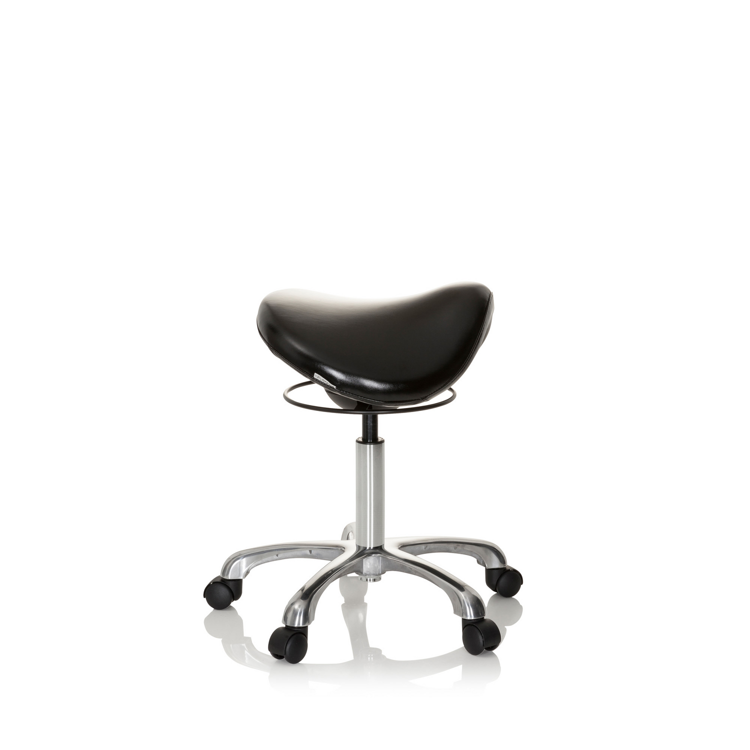 B-Ware Hjh Office Sattelhocker Sattelstuhl Arbeitshocker Kunstleder Schwarz Hocker