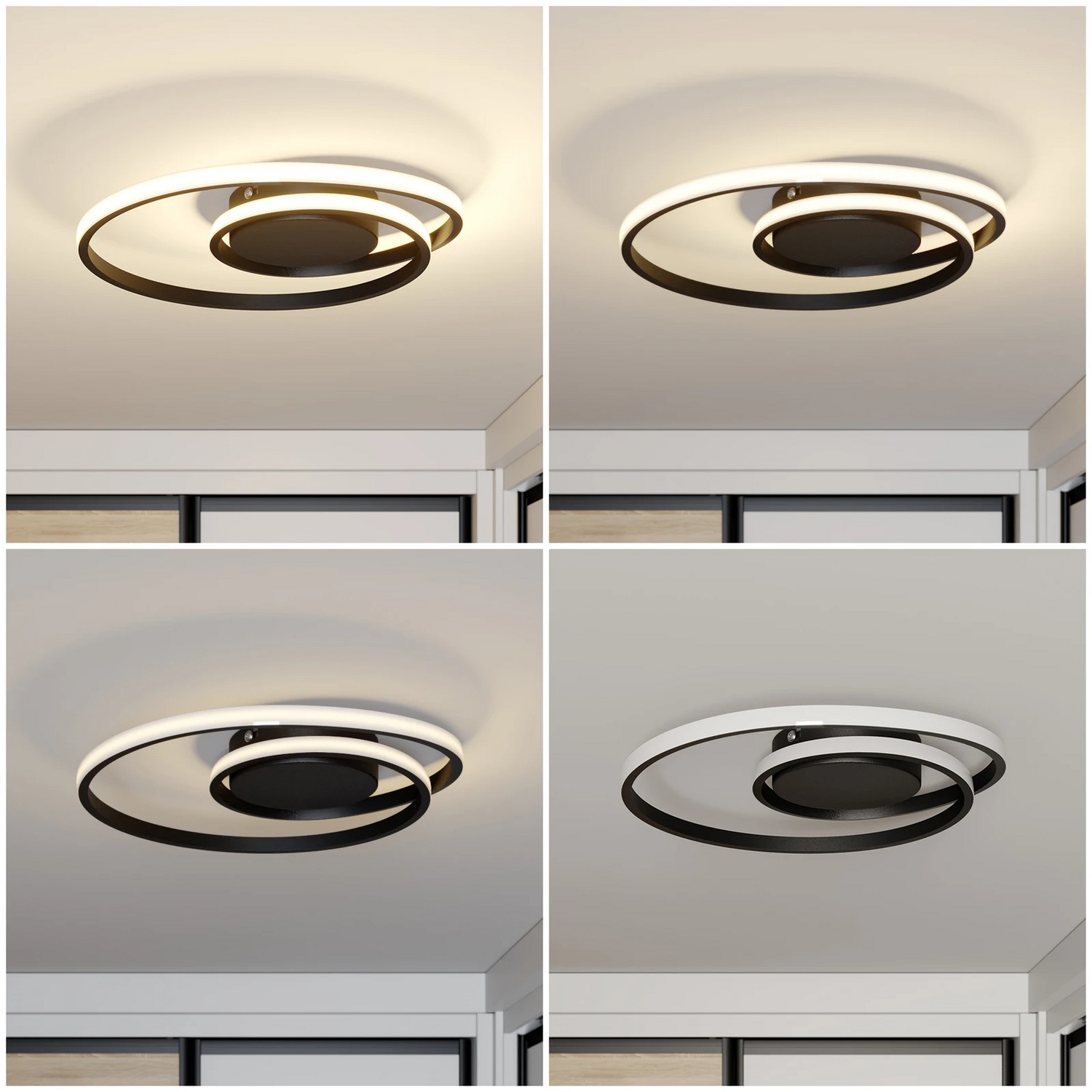 Lindby Kyron Led Deckenlampe Hängelampe Lampe Leuchten Licht 22 W Schwarz Matt B-Ware - 4251096575064