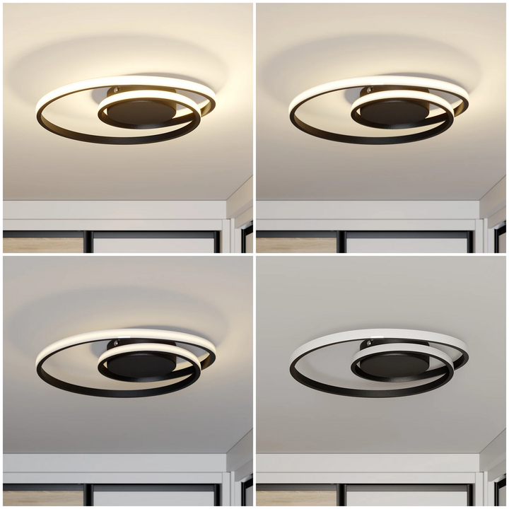 Lindby Kyron LED-Deckenlampe Hängelampe Lampe Leuchten Licht 22W schwarz matt