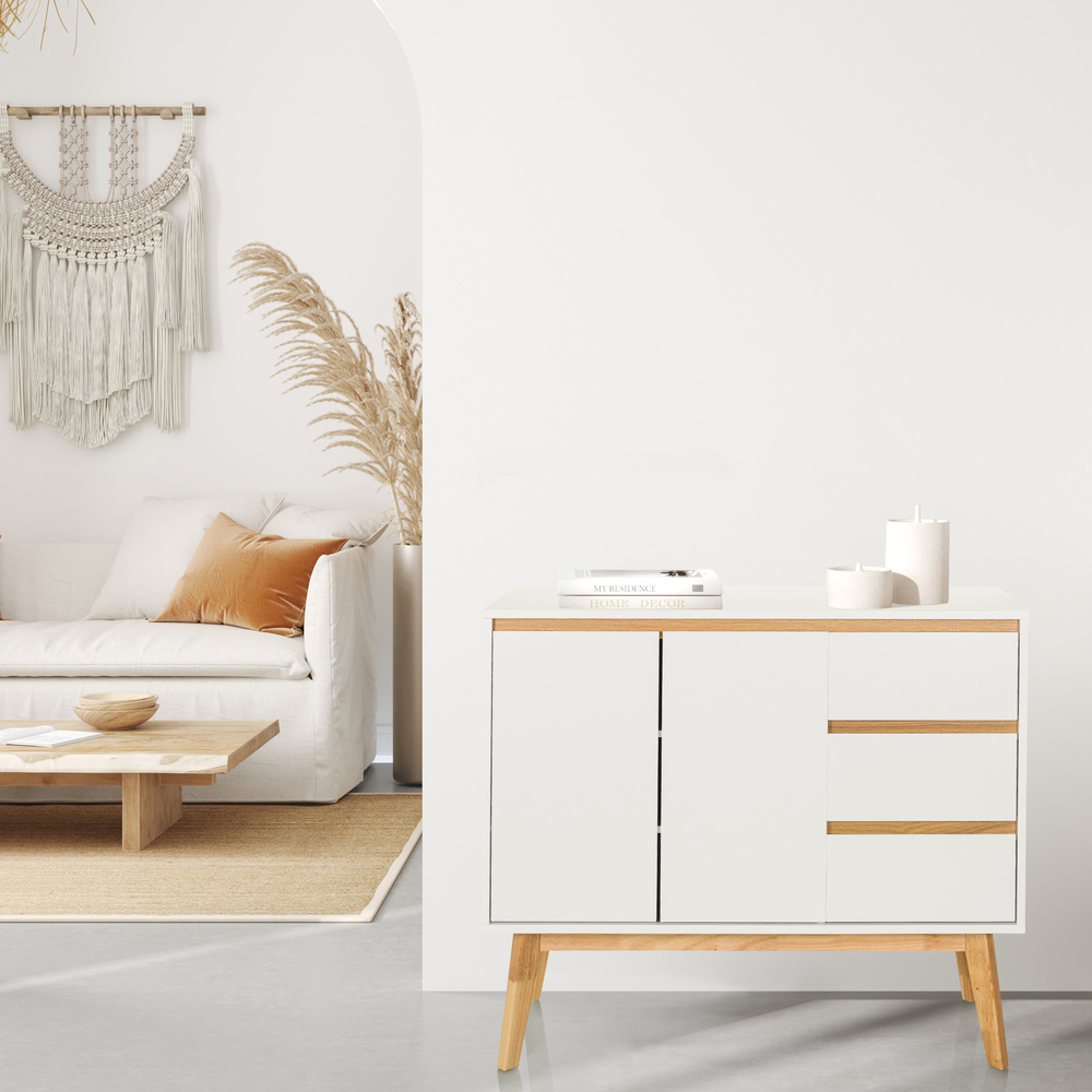 Hjh Living Tarolo I 3 Schubladen Türen Sideboard Kommode Schrank Siehe Text/Foto B-Ware - 4064323038344