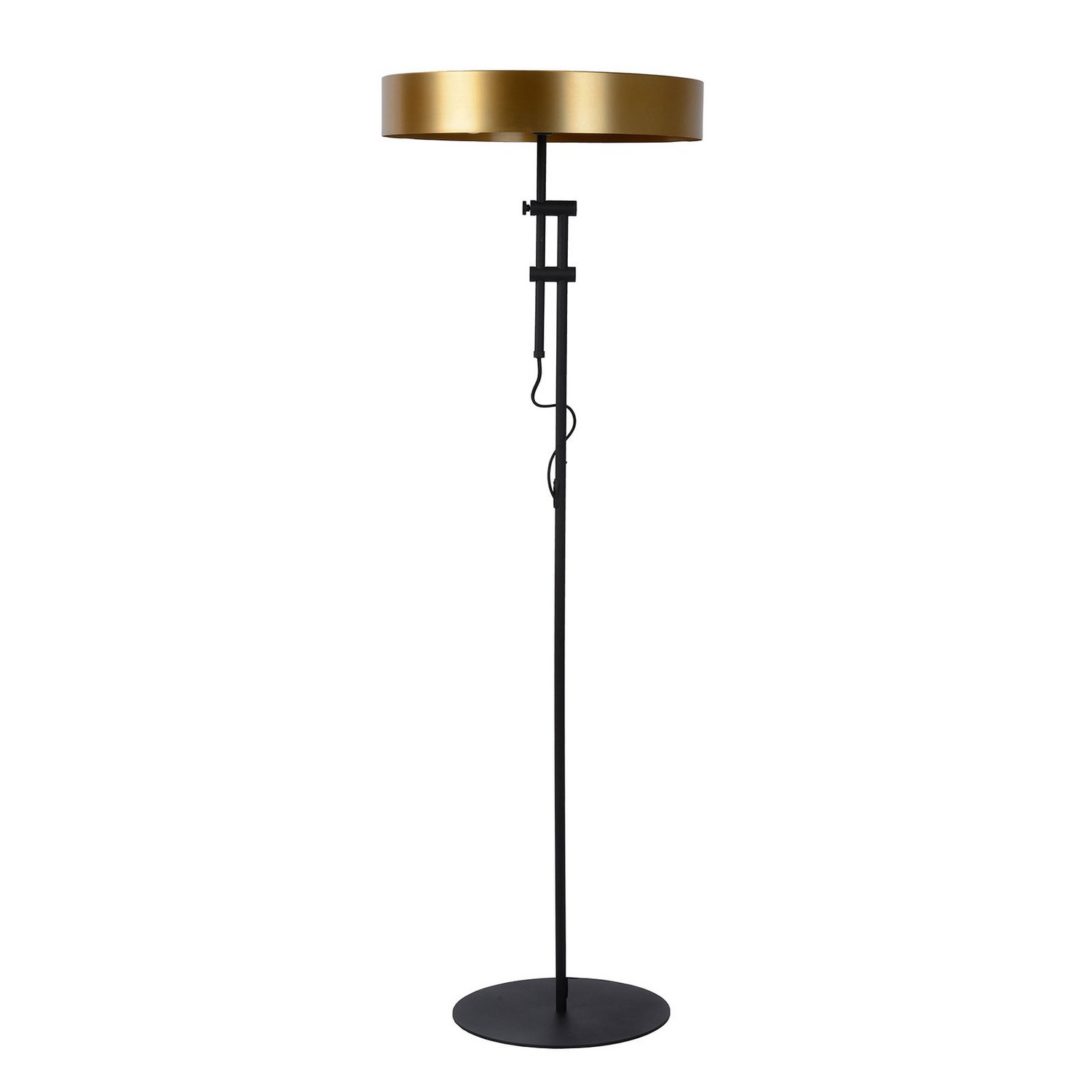 Lucide Stehleuchte Giada Mit Flachem Schirm In Gold Stehlampe Lampe Leuchte S944 B-Ware - 5411212302571