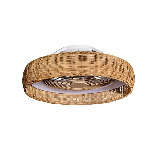 Mantra Iluminación LED-Deckenventilator Ventilador Lampe Kilimanjaro CCT Rattan