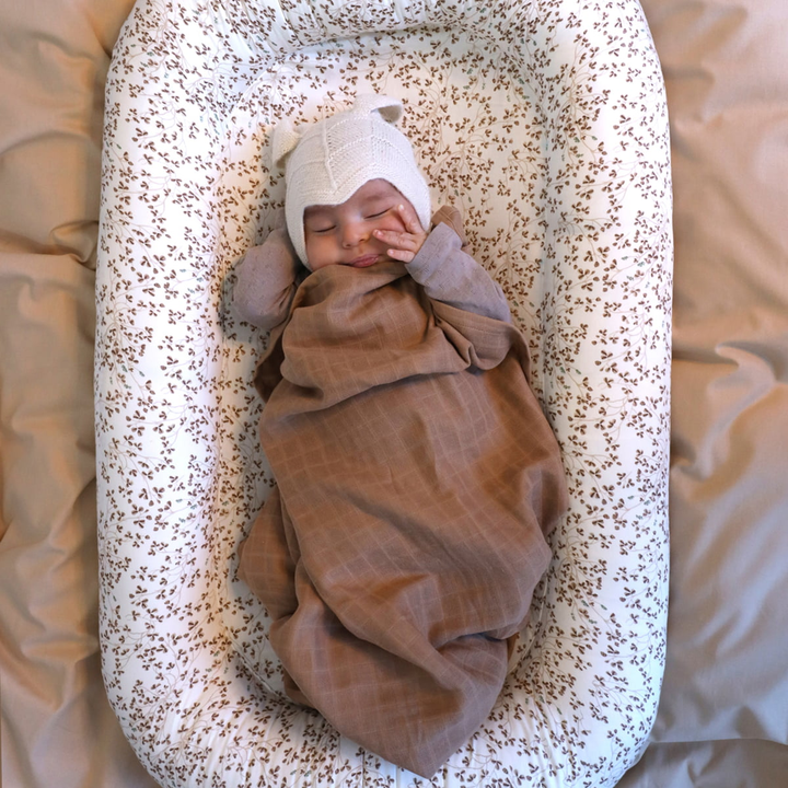 Cam Cam Copenhagen Babybett Bettchen Baby Bett Hellbraun Streifen Bio Baumwolle B-Ware