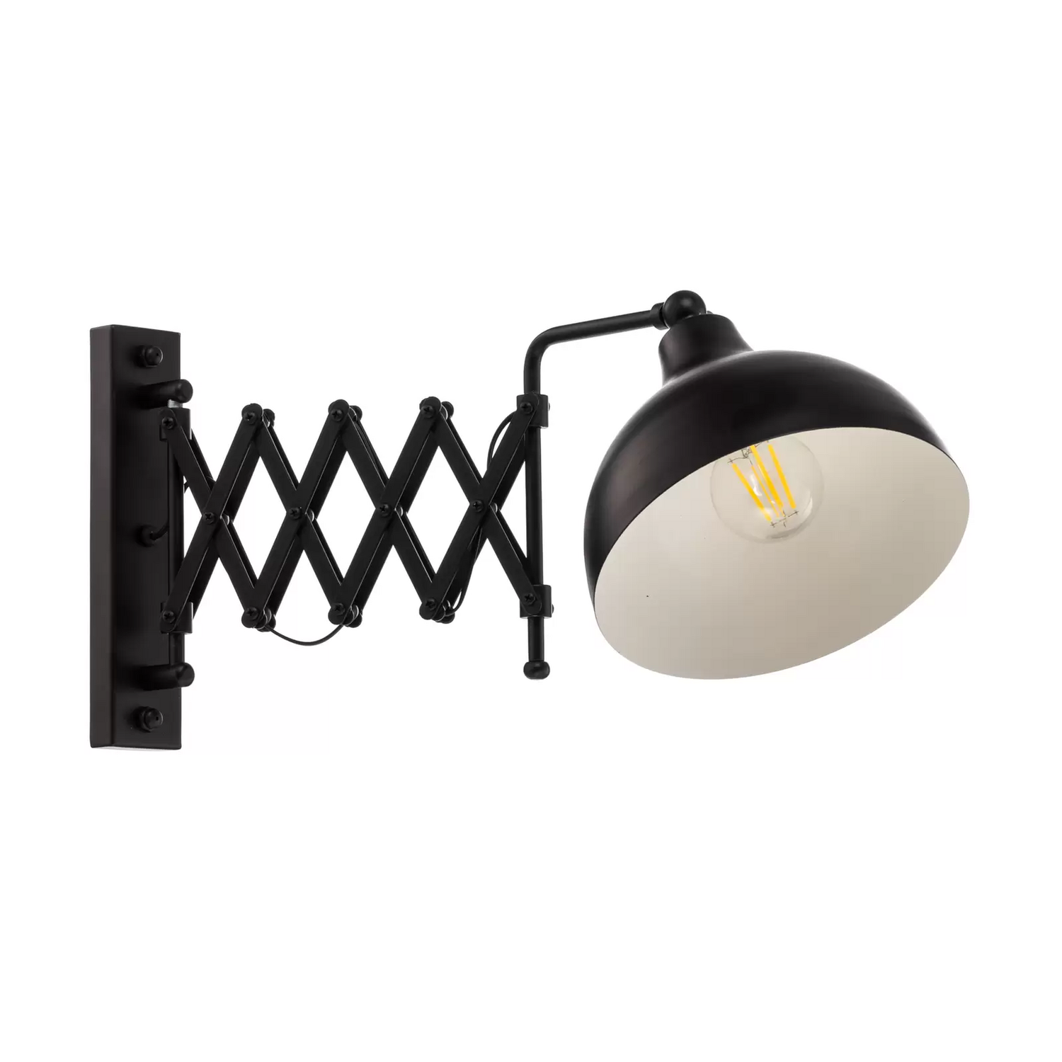 B-Ware Wandleuchte Hap 9082 Bsy Mit Scherenarm Schwarz Wandlampe Lampe Leuchte Spot