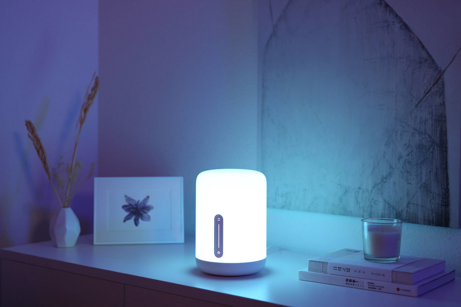 Lampe de chevet Xiaomi Mi Bedside Lamp 2 XM200010, lampe de table/lampadaire blanche, produit reconditionné. 