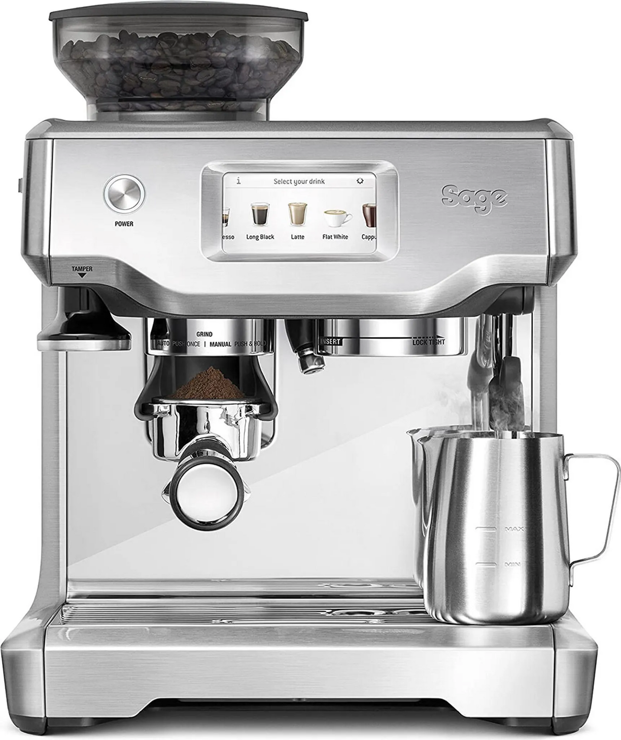 B-Ware Sage Ses880 Bss4 Eeu1 The Barista Touch Siebträgermaschine Siehe Text/Foto - 9312432030151