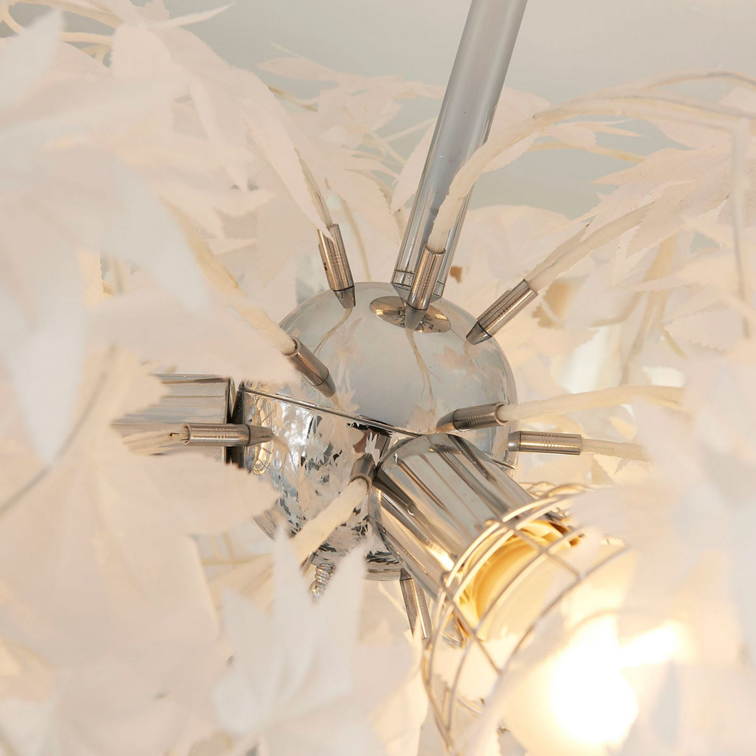 Plafonnier Lindby Érable à feuilles 70 cm, luminaire décoratif E27, reconditionné 