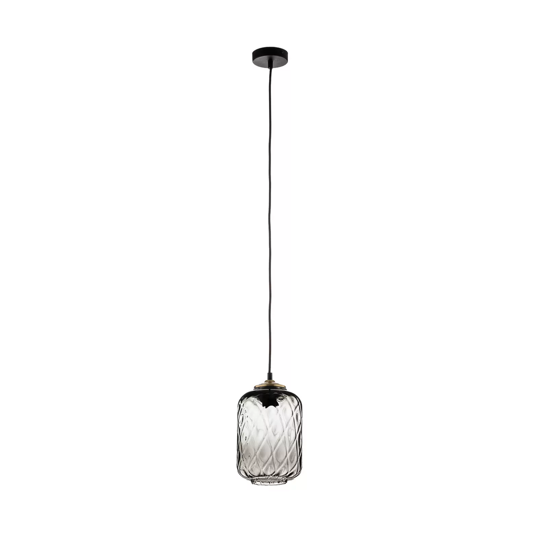 Hängeleuchte Tezeusz Glasschirm Rauchgrau ø 17cm Hängelampe Lampe Leuchte Spot B-Ware - 5904496319231