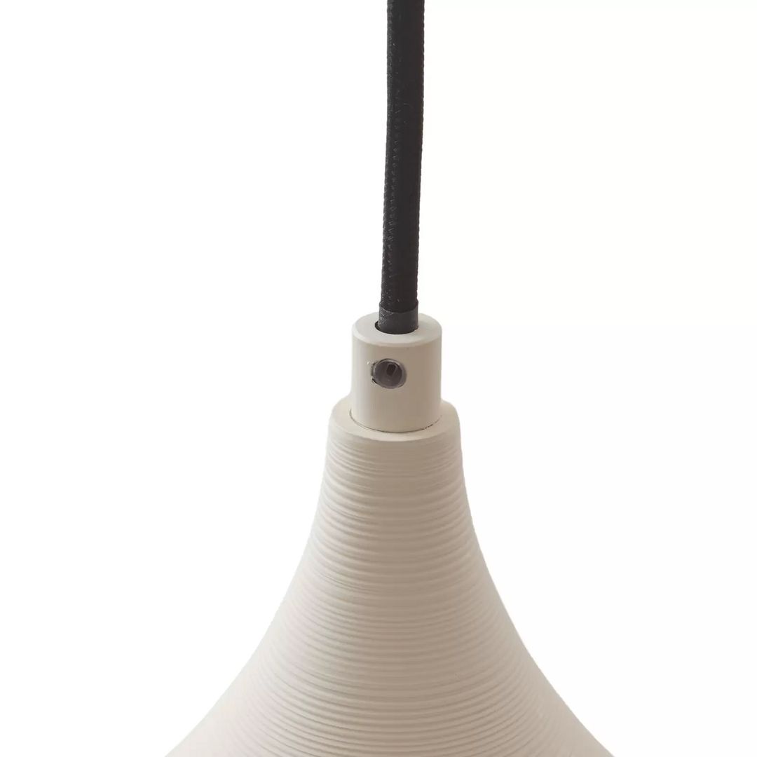 Lucande Hängeleuchte Niamara beige Aluminium Ø 28 cm Hängelampe Lampe Leuchte