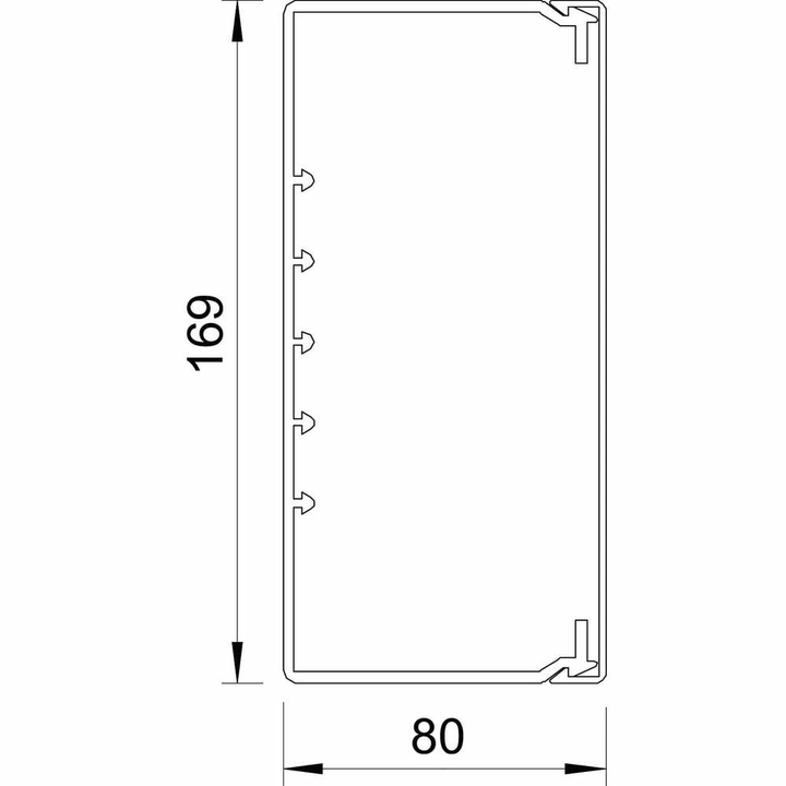 OBO Bettermann 6027229 Kabelkanal (L x B x H) 2000 x 170 x 80 mm 4 St. Lichtgrau