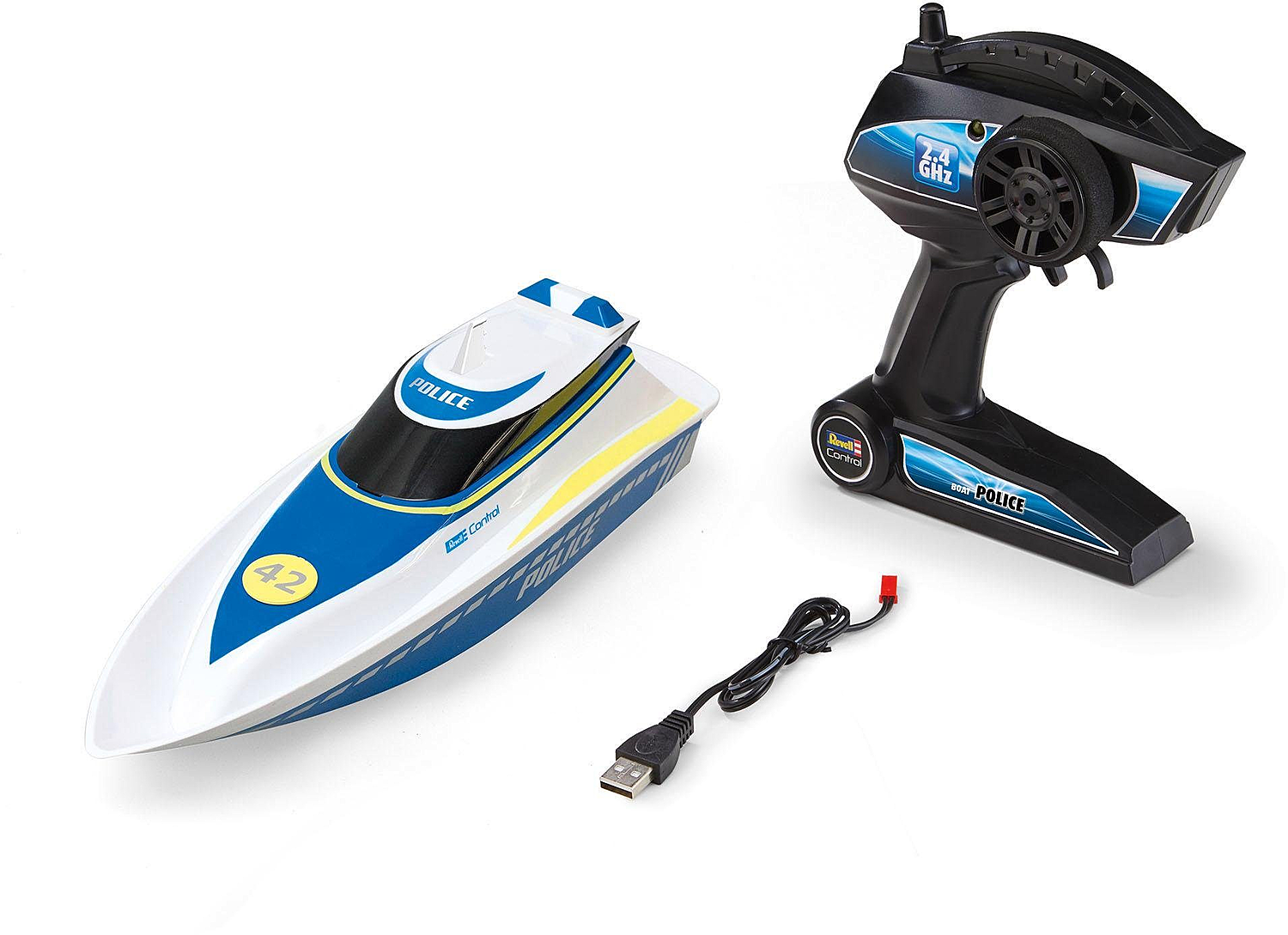 B-Ware Revell Control Rc Boot Police Modellboot Boot Modell 2,4 G Hz 2 Ch G Hz Transmitter