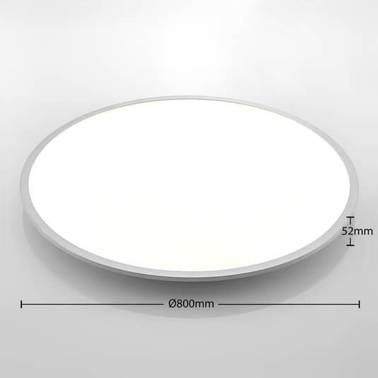 Plafonnier LED Lindby Narima, ø 80 cm, Blanc Argenté, 855, Produit de seconde main 