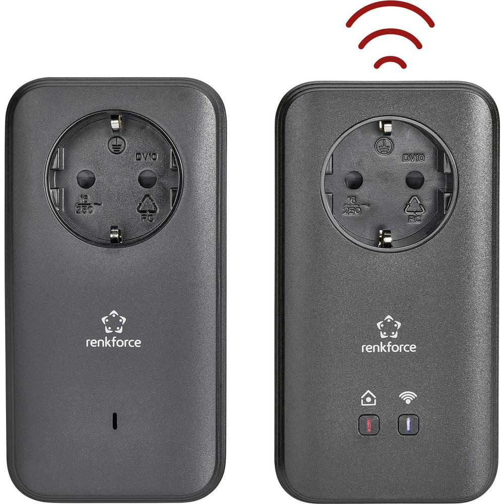 Renkforce PL600D WiFi Powerline WLAN Starter Kit Stromleitung Netz LAN 500MBi674