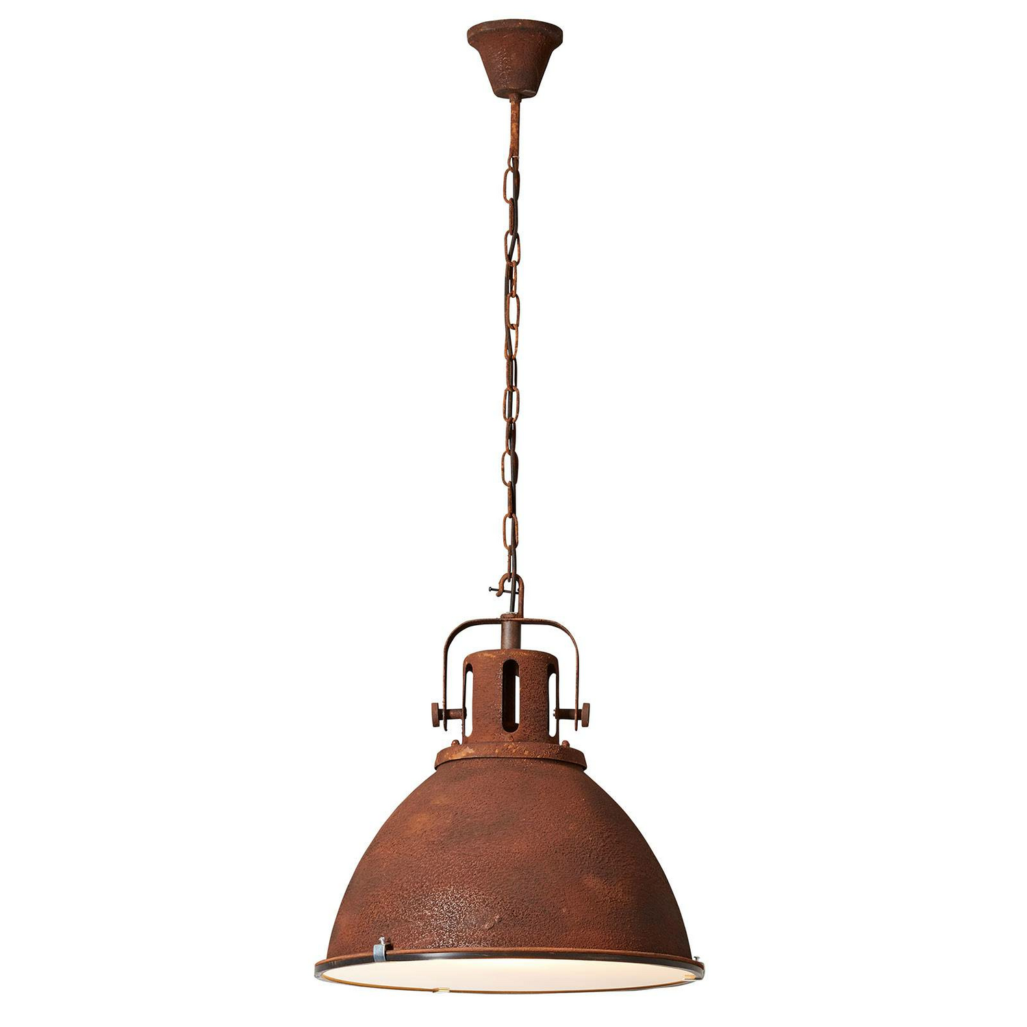 Suspension Jesper style industriel brillant, culot E27, aspect rouille, article de seconde main 