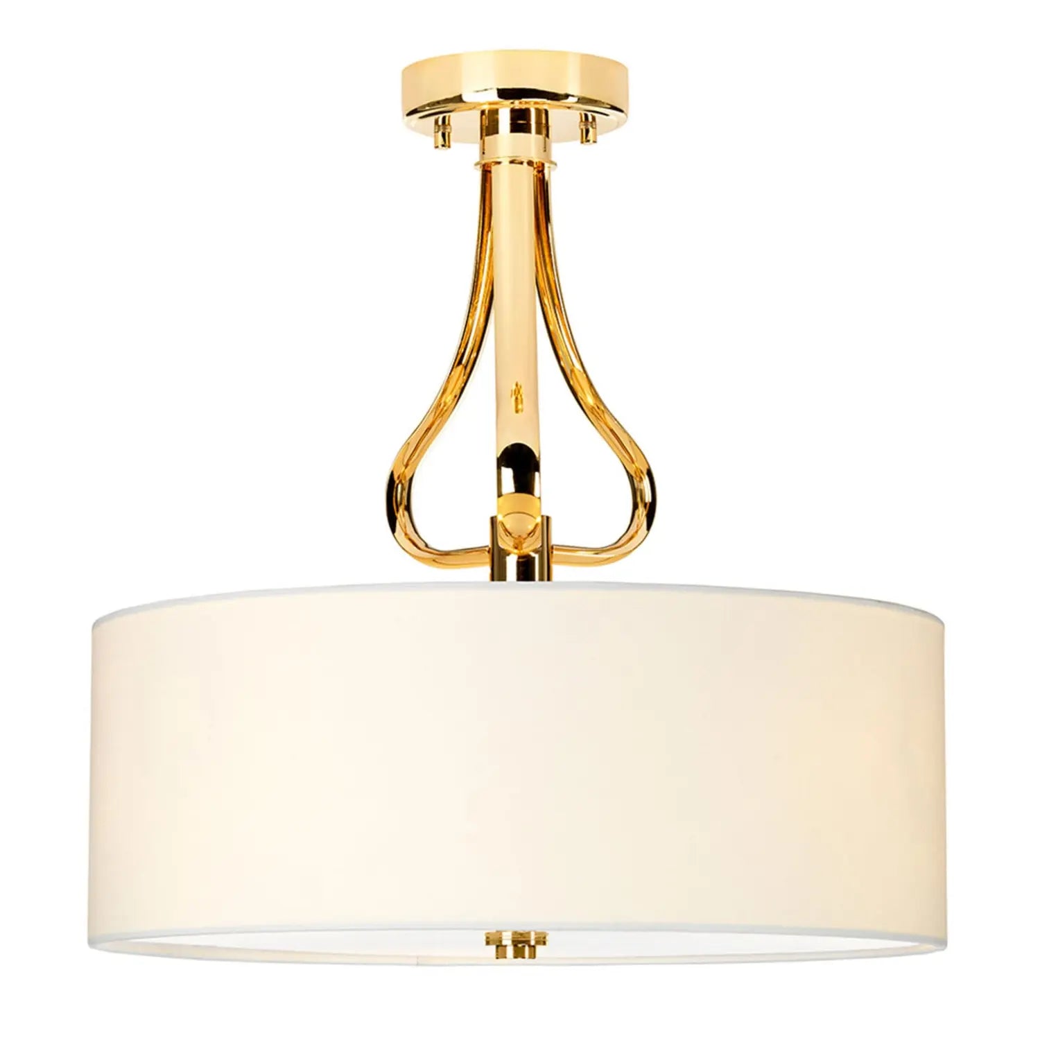 B-Ware Deckenleuchte Lampe Elstead Led Falmouth Textil Acryl Gold Weiß Innenraum - 5024005314219