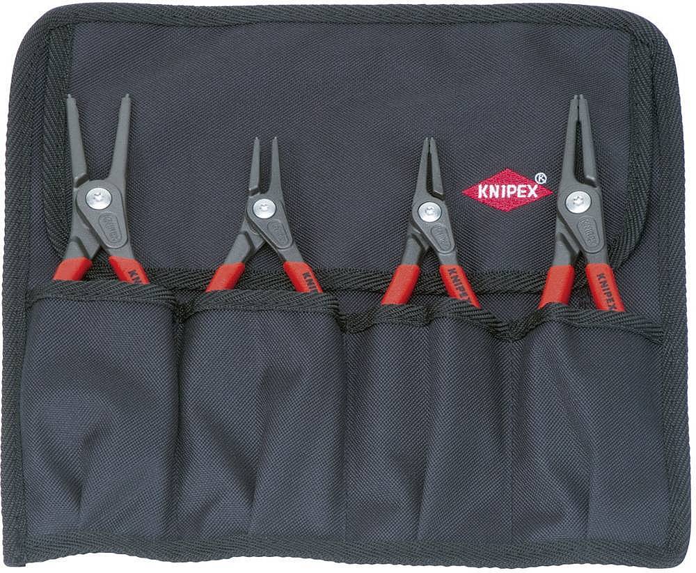 Knipex 00 19 56 Sicherungsringzangen Set 4 tlg. inkl. Werkzeugtasche Rot Schwarz