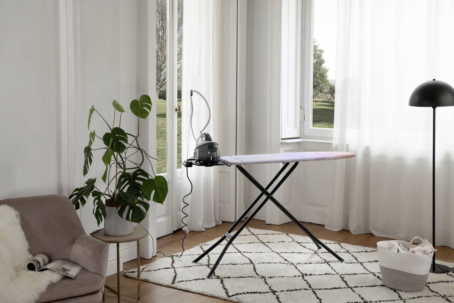Vileda DIAMOND M plus table à repasser, accessoires de repassage, table, tapis de repassage