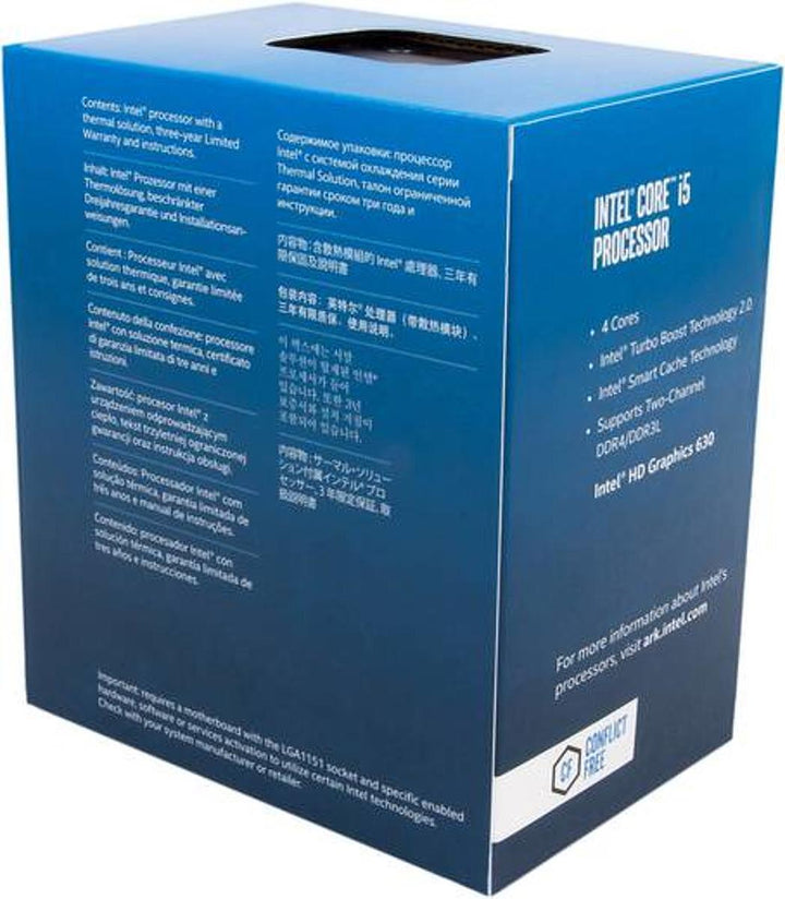 Intel Prozessor Cpu Boxed Intel Core I5 I5 7500 4 X 3.4 G Hz Quad Core 1151 65 W B-Ware