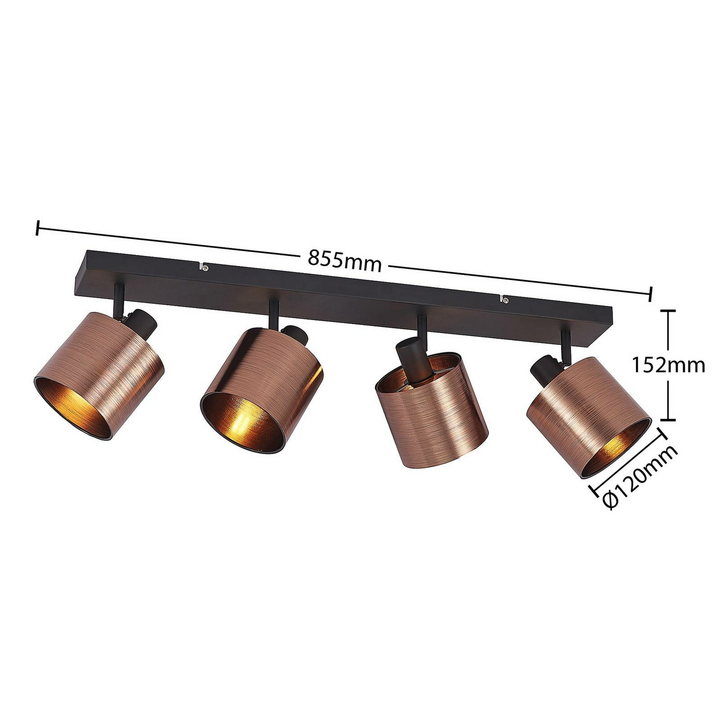 Lindby Joudy Deckenlampe Deckenstrahler Deckenleuchte 4-flammig bronze dunkel16