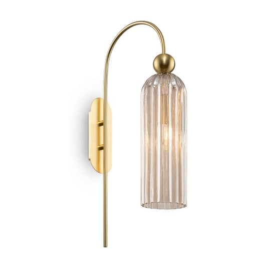 Applique murale antique Maytoni, lampe décorative, E14, abat-jour en verre, cognac, 53 (B-Stock) 