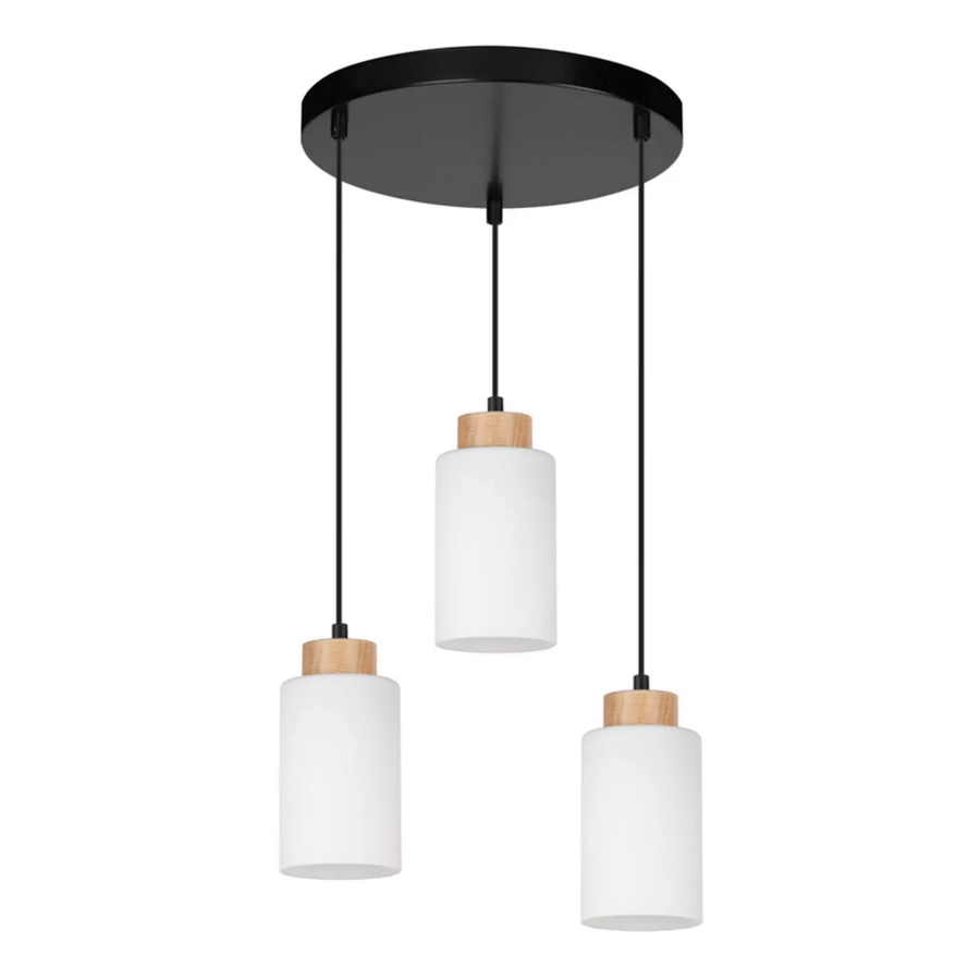 Envostar Talia Hängeleuchte Eiche Weiß Rund Hängelampe Lampe Leuchte Deckenlampe B-Ware - 4251911723816