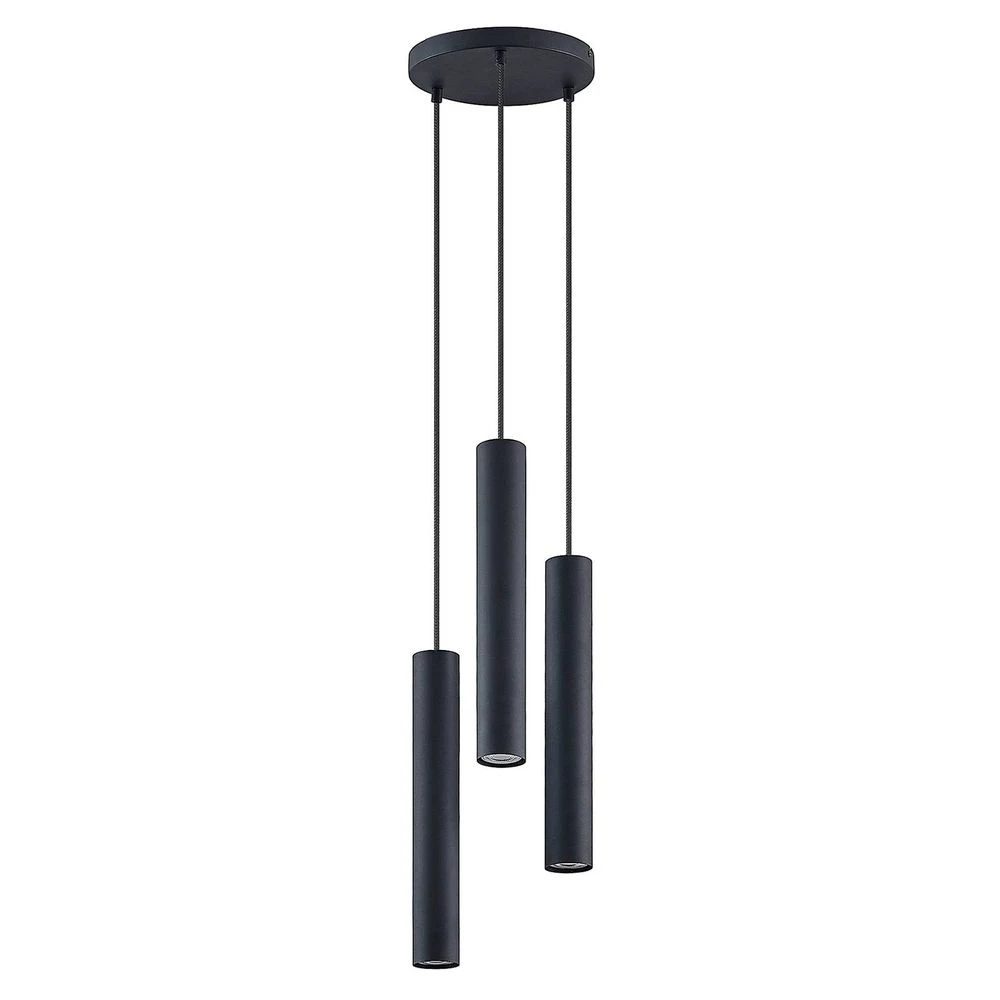 B-Ware Lindby Joffrey Hängeleuchte Pendelleuchte Deckenlampe Lampe 3 Flammig Schwarz