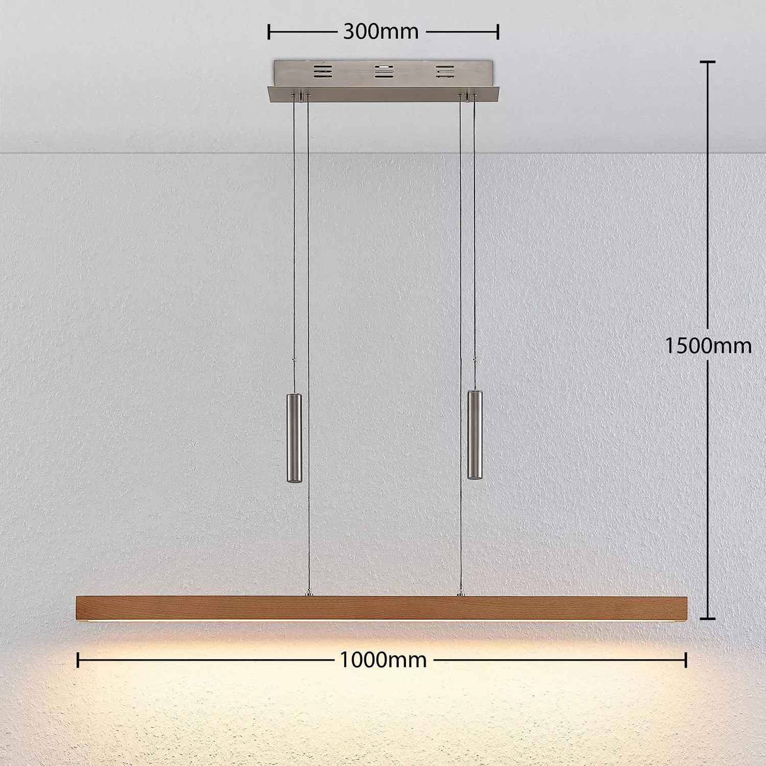 Suspension LED Lucande Pia, plafonnier suspendu LED Bu486, produit d'occasion.