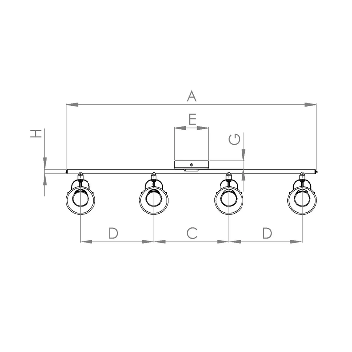 Eglo Deckenspot Seras 4 Flammig Deckenleuchte Strahler Leuchte Flurlampe Lampe B-Ware - 9008606235674