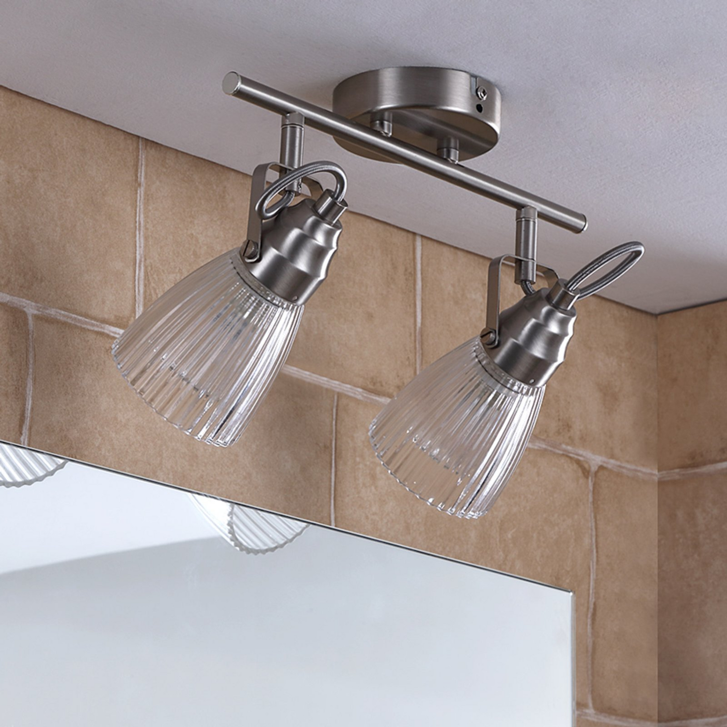 Applique murale Lindby pour salle de bain, applique Kara pour couloir, applique décorative pour tableau, spot mural G9 88 (B-Stock) 