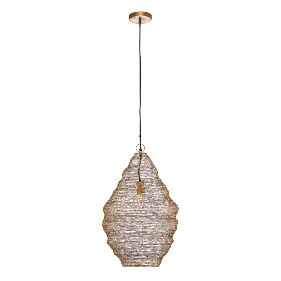 Lindby Hängeleuchte Kaviya ø 40 Cm Goldfarben Eisen E27 Hängelampe Lampe Leuc272 B-Ware - 4251911779301