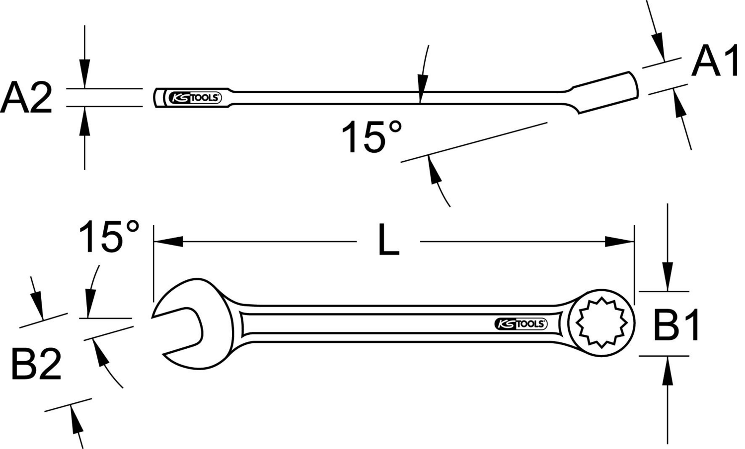 KS Tools 963.7280 963.7280 21 mm Ring-Maulschlüssel Aluminium Bronze metrisch