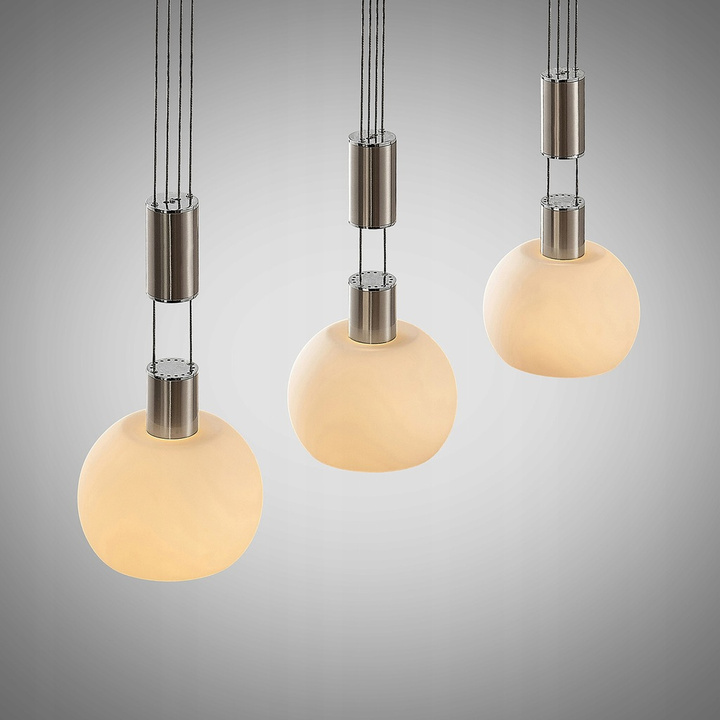 Lindby Aurell Led Pendellampe Lampe Pendelleuchte Leuchte Glas 3 Flammig Nickel B-Ware - 4251096573312