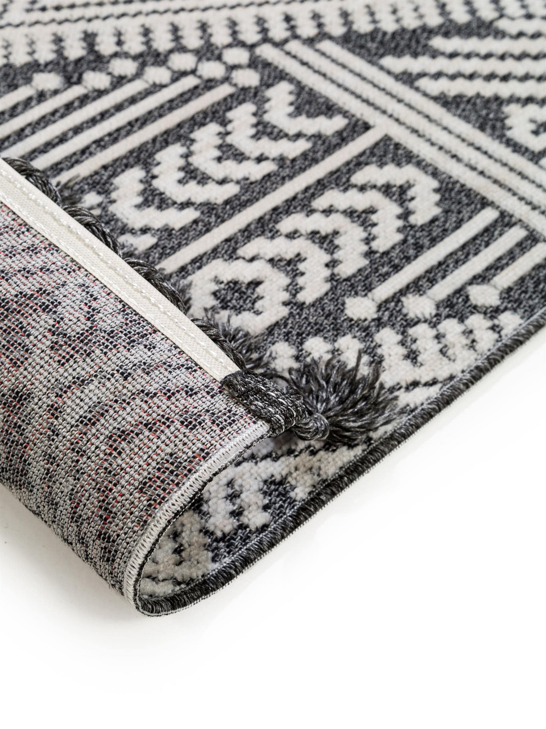 B-Ware Benuta Teppich Laila Wohnzimmerteppich Polyester Schwarz 155x230cm