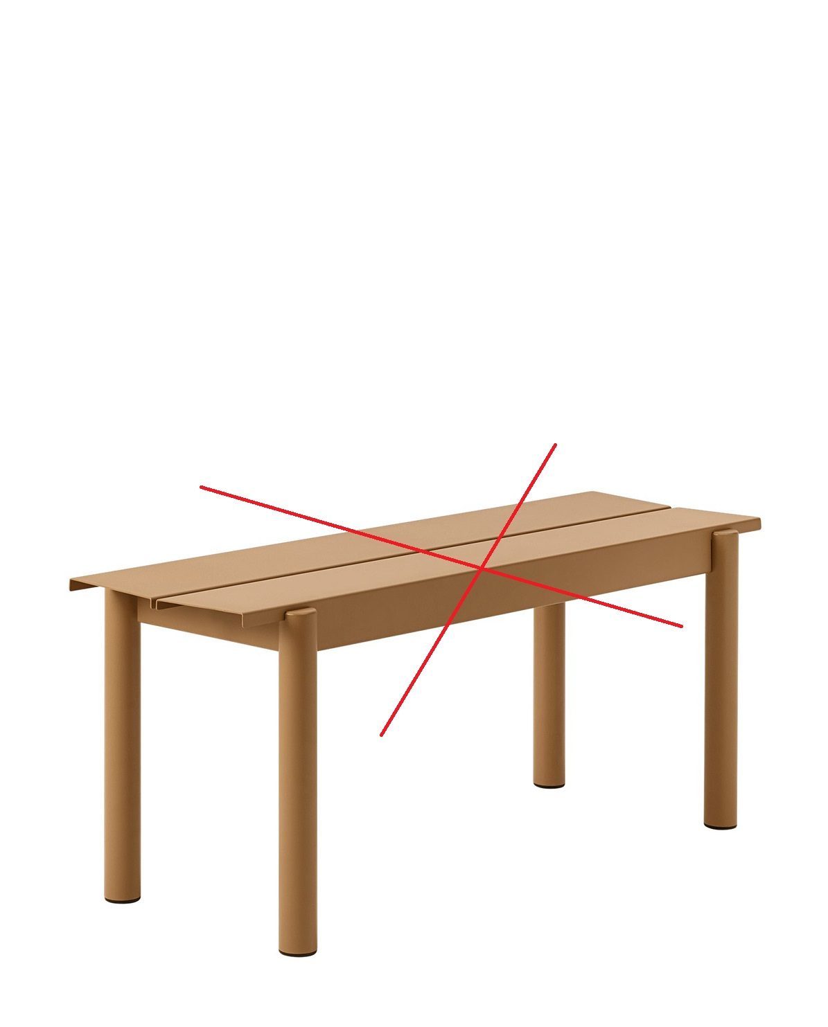 B-Ware Muuto Gartenbank Sitzbank Outdoorbank Burnt Orange Wetterfest Siehe Text/Foto - 5710562309552