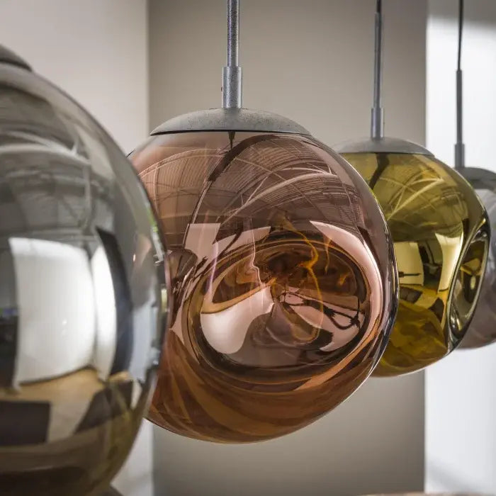B-Ware Rubjerg Design Hängeleuchte Pendelleuchte Stellar 4 Leuchten Glas Altsilber - 9505227549956