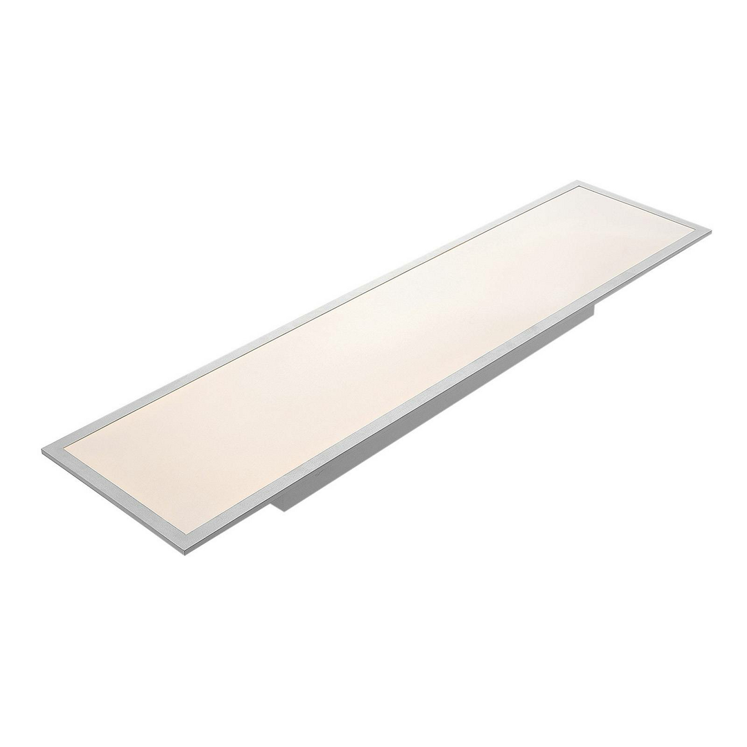 Lindby Stenley LED-Panel Deckenlampe Deckenlampe Lampe 119 x 29 cm weiß silber