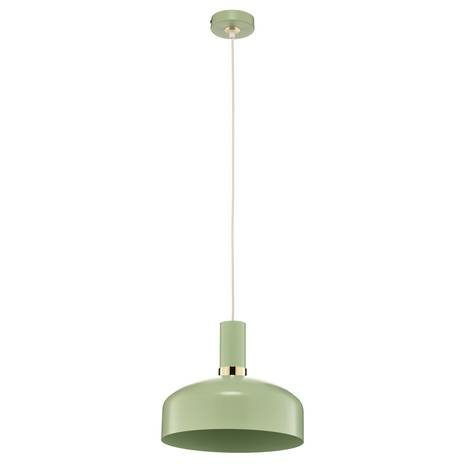 Suspension Malmo, lampe suspendue, plafonnier, luminaire avec abat-jour vert menthe