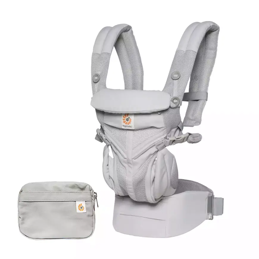 Porte-bébé Ergobaby Omni 360 en maille gris perle, porte-bébé ventral
