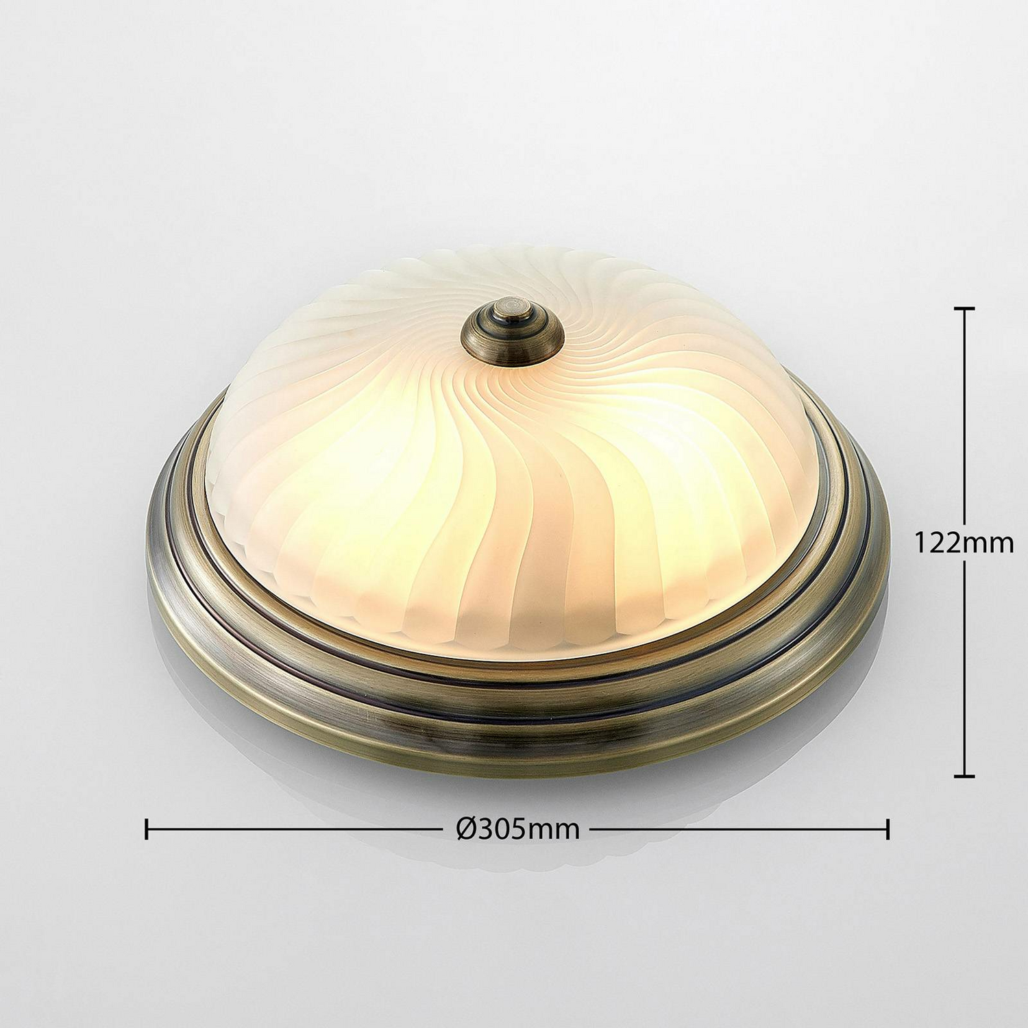 B-Ware Lindby Pakka Deckenlampe Deckenleuchte Leuchte Licht Lampe 30,5 Cm Messing An393