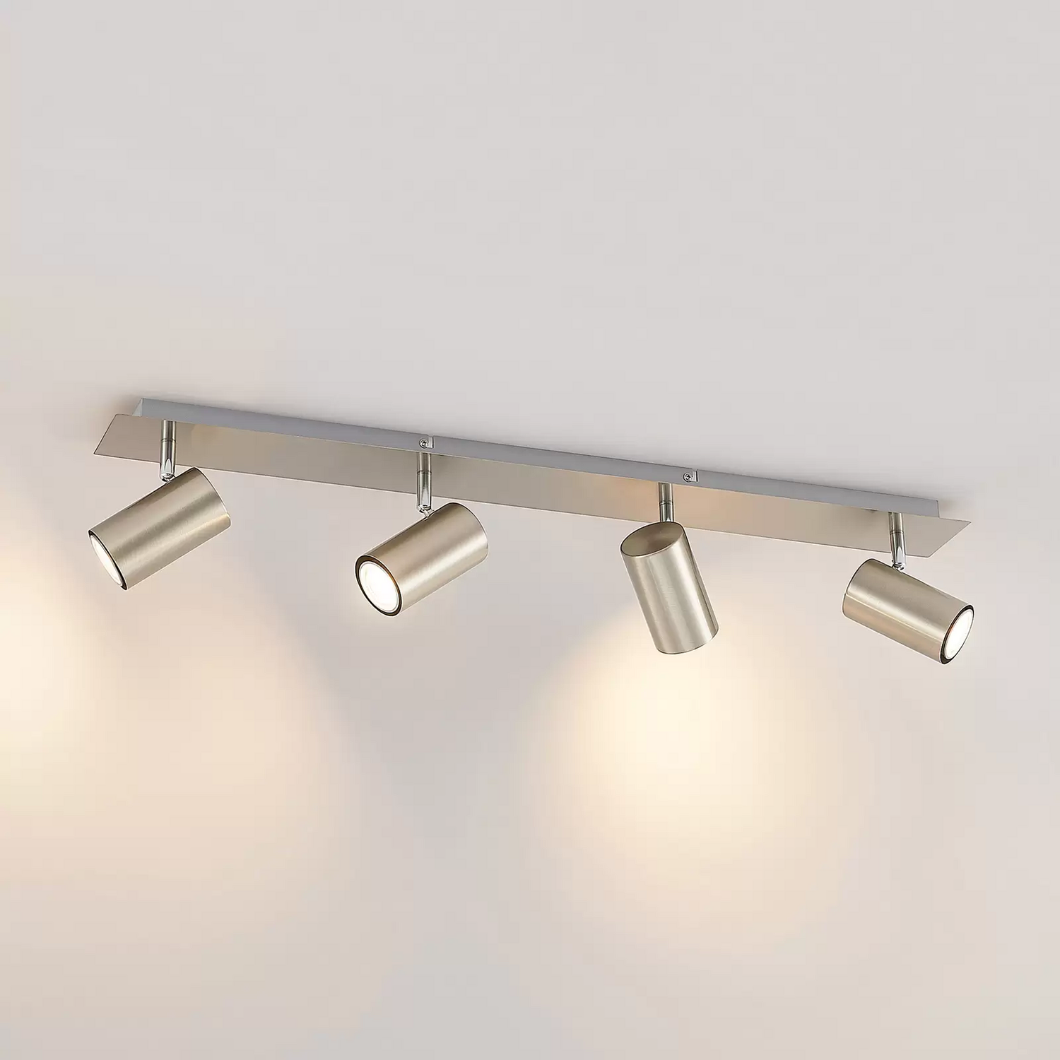 B-Ware Lindby Joffrey Deckenstrahler 80 Cm Nickel Deckenlampe Deckenleuchte Lampe Spot