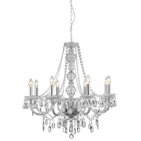 Searchlight Kronleuchter Marie Therese Pendelleuchte Deko Hängeleuchte Chrom 665 B-Ware - 5013874412386
