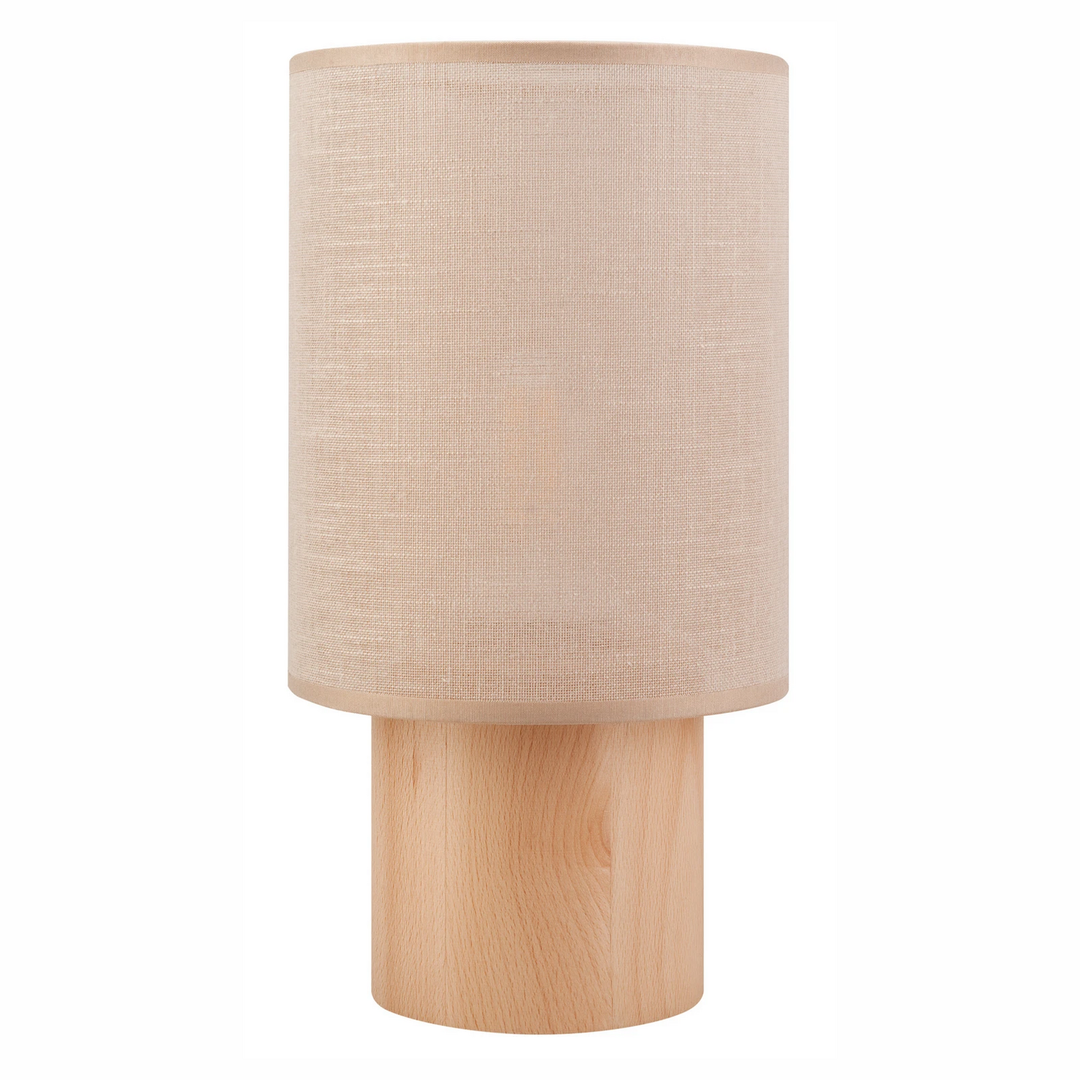 Envostar Asolita Tischleuchte Tischlampe Tischlicht Leuchte Holzfuß Schirm Beige B-Ware - 4251911780871