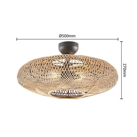B-Ware Lindby Melvios Deckenlampe Aus Sisalschnur Deckenlampe Lampe Leuchte ø 52 Cm490